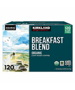 Kirkland Signature Breakfast Blend Organic Light-Roast Coffee K-Cup 120 ... - $47.02