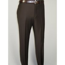 Men Suit BERLUSCONI Turkey Italian Wool 180's Portly Drop 4 Pants K255-07 Brown image 9