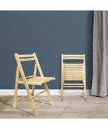 Casual Home Wooden Folding Chairs 2-Pcs Set - Natural - $113.68 CAD