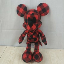 Disney Special Ed. 3D Mickey Mouse Ae American Eagle Red Black Plaid Plush Stuff - £9.55 GBP