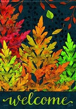 Autumn Forest Welcome Garden Flag - 2 Sided Message, 12&quot; x 18&quot; - $19.84