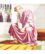 1922 David Mourns Absalom Color Plate Art Print Bible Story Christian DWSS2 - $40.83 CAD