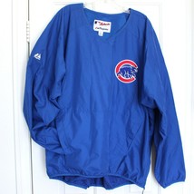 Chicago Cubs Majestic Authentic Collection Windbreaker Pullover Jacket Size L - $27.99