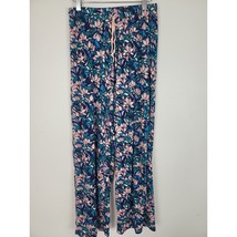 Hello Mello Pajama Lounge Pants Small/Medium Womens Blue Floral Print Bo... - £11.03 GBP