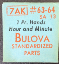 NOS Genuine Bulova 7AK SA 13 Watch Pair of Min/Hr Hands #63/64 Silver To... - $10.88