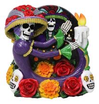 Gothic Sugar Skull Day of The Dead Roses And Flowers Lady Catrina Coaste... - $26.95