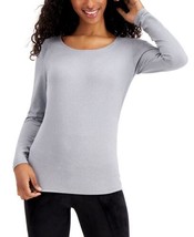 32 DEGREES Womens Base Layer Scoop-Neck Top Size Small Color Heather Sleet - £17.38 GBP