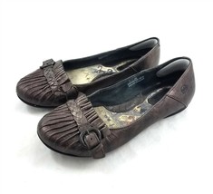 Born Clever Brown Moro Leather Ballet Flats Comfort Shoes Womens 7 M W62024 - $29.56
