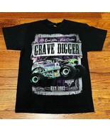 Grave Digger Monster Jam Series Shirt Black Youth Small NC Dennis Anderson - $11.64