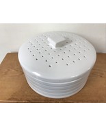 Crate &amp; Barrel Farmhouse Ceramic Pancake Pita Bread Tortilla Warmer 550-256 - £99.36 GBP