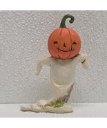 Jim Shore Halloween Mini Ghost with Pumpkin Head 4&quot; Figurine 4047842 - $574.97 MXN