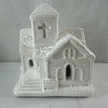 Village Church Ready To Paint Ceramic Plaster Christmas Village NEW Artminds - $52.84