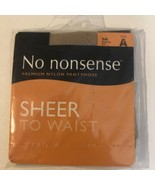 No Nonsense Sheer To Waist Womens Premium Nylon Pantyhose AB Size A ODS1 - $4.95