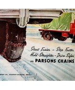1954 Parsons Tire Chains Import Advertisement Autocar Automobilia DWPP9 - $41.01 CAD