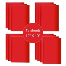 13 Sheets 12&quot;x10&quot; Red HTV Paper Iron On Heat Transfer Vinyl for T-Shirts... - $13.79