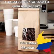 1 Lb Colombia Excelso Sample Roasted Coffee Whole B EAN, Ground - Arabica Organic - $13.99