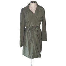 LOFT Olive Green Belted Notch Collar Long Sleeve Jacket Women’s Size Medium - £31.38 GBP