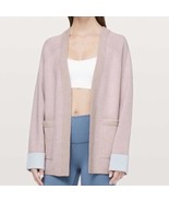 Lululemon NWT Reverse Me Wrap Cardigan Merino Wool Reversible Pink Blue ... - £56.59 GBP