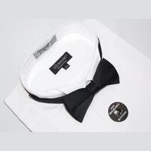 Men's Tuxedo shirt MILANI Wing Tip Formal Pleated Front After Six Wedding White image 5