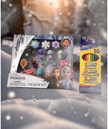 Disney Frozen 2 Erasers Anna Elsa Sven Olaf 15 &amp; 10 LiquiMark Colored Pe... - £11.78 GBP