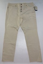 Womens Universal Thread Size10 High Rise Skinny Jeans Raw Hem Beige Ecru... - €15,94 EUR