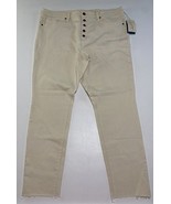 Womens Universal Thread Size10 High Rise Skinny Jeans Raw Hem Beige Ecru... - $25.36 CAD