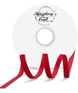 Humphrey&#39;s Craft 1 Inch Wide Red Crushed Velvet Ribbon Spool - 25 Yards NEW - $19.49 CAD