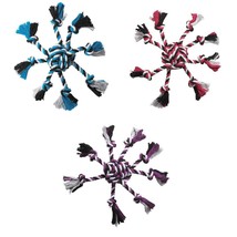 Rope Toys For Dogs Crazy 8 Dog Toy Monkey Fist &amp; Eight Tug Knot Chew Tassels - £10.51 GBP