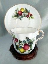 Vintage ROYAL GRAFTON Bone China (England) Orchard Fruit Tea Cup &amp; Sauce... - $19.50