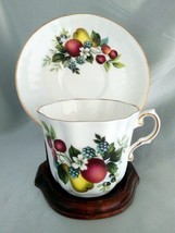 Vintage ROYAL GRAFTON Bone China (England) Orchard Fruit Tea Cup &amp; Sauce... - £15.33 GBP