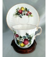 Vintage ROYAL GRAFTON Bone China (England) Orchard Fruit Tea Cup &amp; Sauce... - $19.50