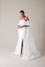 Organza Sleeves and Cape, Bridal Sleeves, Wedding Cape, Bicep Sleeves We... - £191.80 GBP