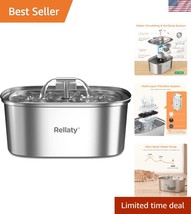 Cat Water Fountain 3.2L in Stainless Steel - Easy Clean &amp; Automatic Disp... - $38.50