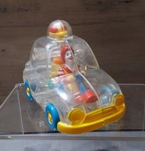Vintage 1996 Ronald McDonald Clear See Thru Clown Car w/ Gears Happy Mea... - $17.63