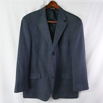 Stafford 44R Blue Herringbone Wool 3Btn Mens Blazer Suit Sport Coat Jacket - £23.20 GBP