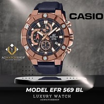 Casio edifice Chronographe pour homme en acier inoxydable Montre en cuir... - £91.97 GBP