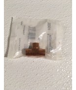 Five (5) ~ Streamline  1/4” Sweat Copper Tees #W 04000L ~ 3/8” I.D. ~ CxCxC - $27.26