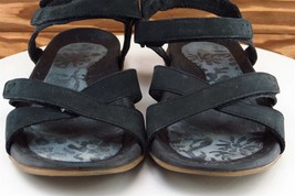 Lands&#39; End Size 8 B Black Sport Sandals Leather Women Sandals 359594 - £15.78 GBP