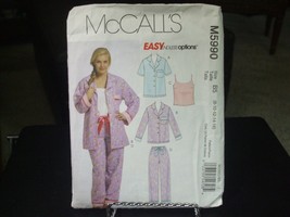 McCall's M5990 Misses Pajamas & Camisole Pattern - Size 8/10/12 - $9.32