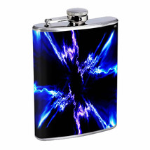 Electric Rainbow Em3 Flask 8oz Stainless Steel Hip Drinking Whiskey - £11.59 GBP