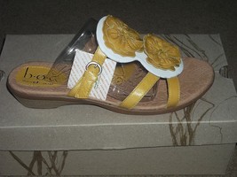 Born Concept VIOLA Yellow SunFlower Leather Comfort Sandals New - $64.00