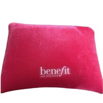 Benefit Cosmetics Give a Glam Makeup Bag Hot Pink Velvet Yellow Flowers ZIpper - $8.00