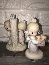 Lot Of 2 Vtg Precious Moments Figurines 1979 To Thee With Love &amp; Thee I Love - £20.00 GBP