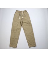 Vintage 90s Streetwear Womens 14 Distressed Canvas Tapered Leg Pants Bei... - $44.50