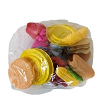 Plastic Pretend Play Food Toys Hamburger Bread Corn Lettuce Cup Sauces BBQ - £24.08 GBP