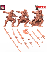 3D Printed STL Miniatures Tiefling Male Ranger Rangers 28 - 32mm War Gam... - €16,90 EUR+