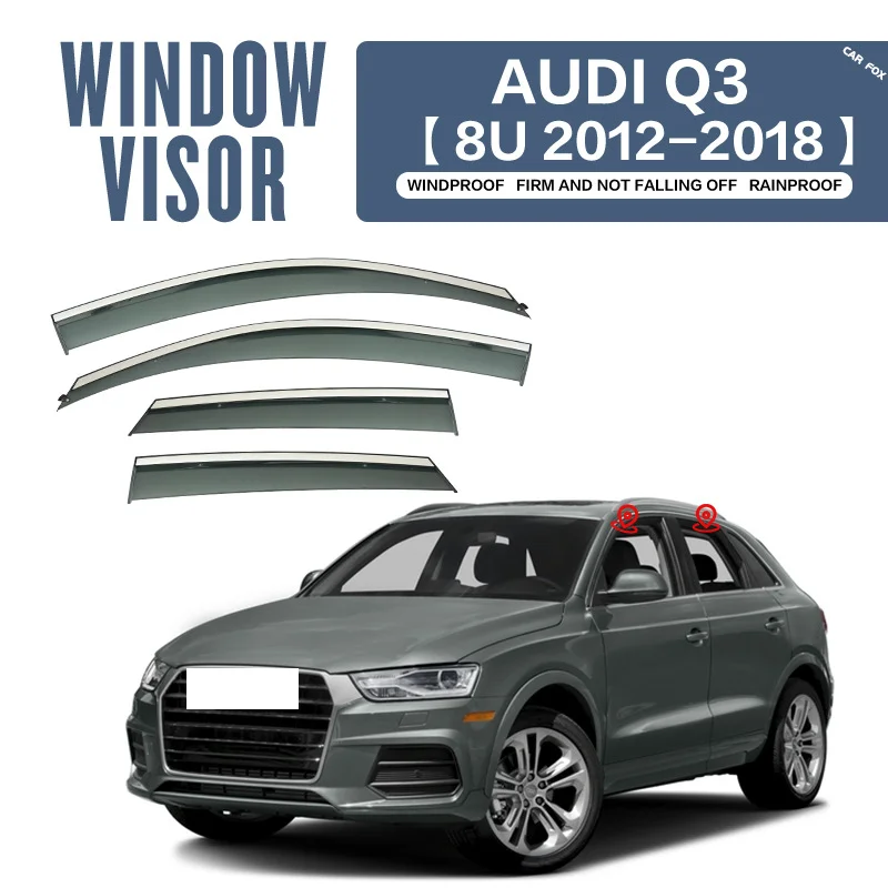 For  Q3  MK1 8U 2011-2018 Accessories Window  Rain Or Shine Side Window Deflecto - £103.70 GBP