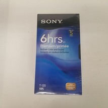 Sony T120VR Black VHS Tape 5 Pack, 6 Hour Premium, New Sealed - £15.65 GBP