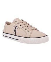 Calvin Klein Fate Men Low Top Sneakers Size US 9M Light Natural Canvas Fabric - £32.27 GBP