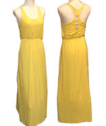 Venus Strappy Cage Back Jersey Stretch Maxi Dress Lemon Sunshine Yellow ... - £14.70 GBP